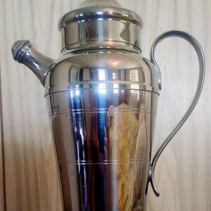 chrome cocktail shaker Farberware 1950s